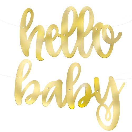 Hello Baby Foil Banner (1.2m)