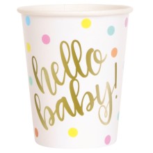 Hello Baby Paper Cups (8 Pack)