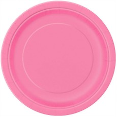 Hot Pink 9" Plates (16 Pack)