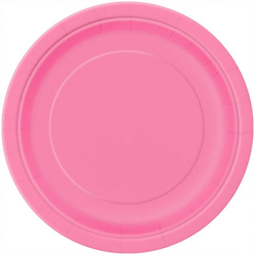 Hot Pink 9" Plates (16 Pack)