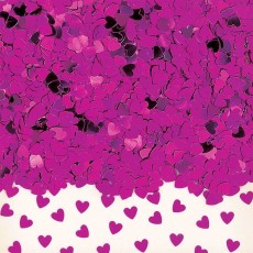 Hot Pink Sparkle Hearts Foil Confetti