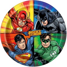 Justice League 9" Plates (8 Pack)