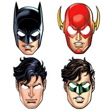 Justice League Party Masks (4 Pack)