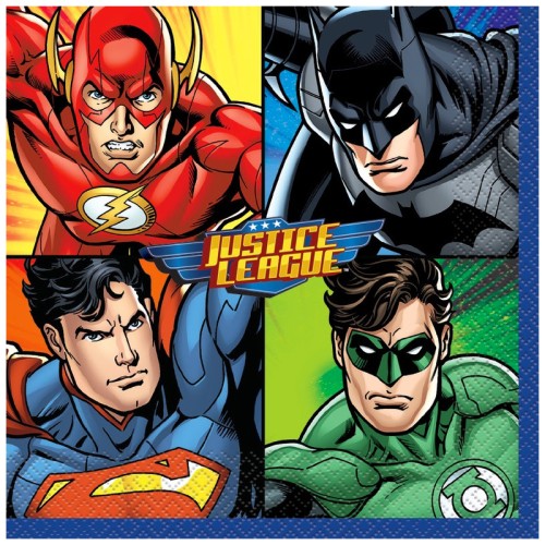 Justice League Napkins (16 Pack)