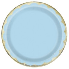 Light Blue Pastel Scalloped 9" Plates (10 Pack)