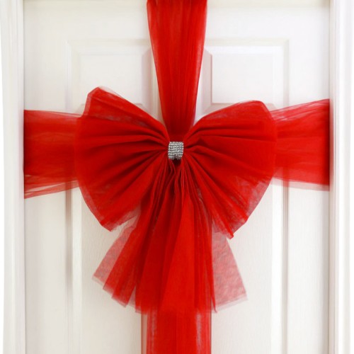 Luxury DIY Red Door Bow