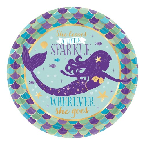 Mermaid Party 7" Plates (8 Pack)