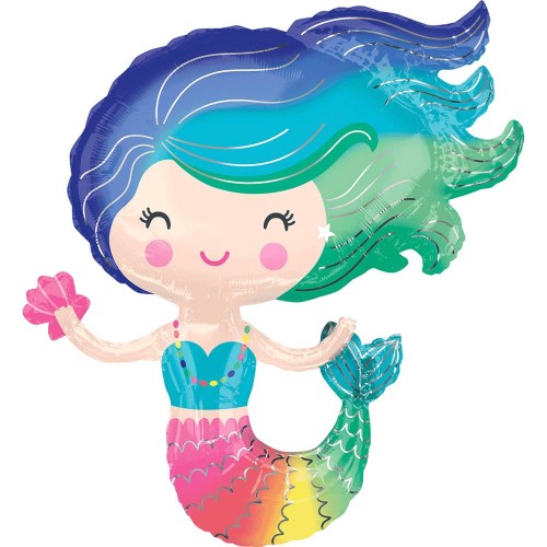 Colourful Mermaid 30" Foil Balloon