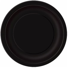 Midnight Black 9" Plates (16 Pack)