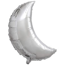 Silver Foil Moon Foil Balloon 60cm (23")
