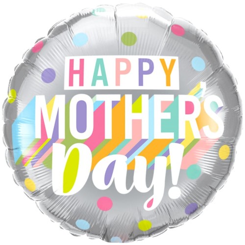 Mother's Day Big Pastel Dots 18" Foil Balloon