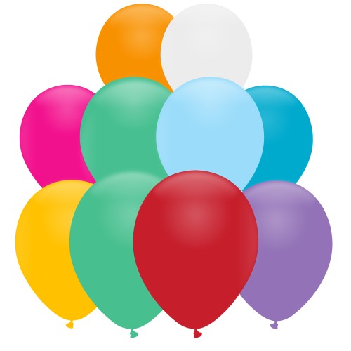 Premium Multicoloured Latex Balloons (10 Pack)