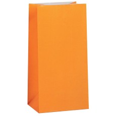 Orange Paper Sweet Bags (12 Pack)