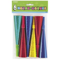 Prismatic Party Horns (6 Pack)