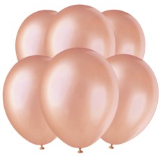 Pearl Rose Gold Latex Balloons (8 Pack)