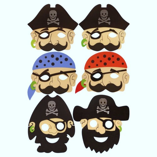 EVA Foam Pirate Masks (4 Pack)