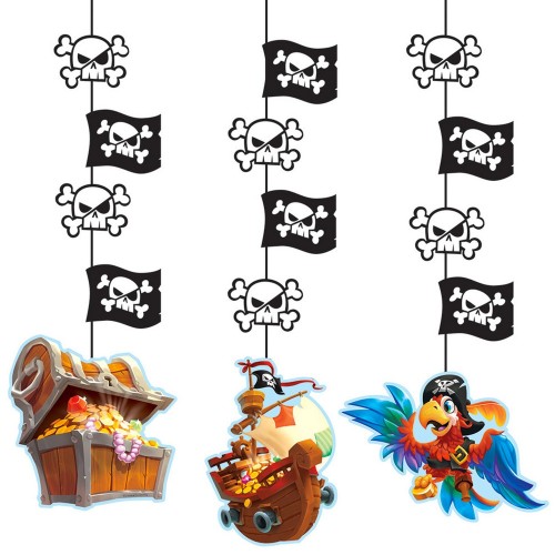 Pirate Treasure Hanging Cutouts (3 Pack)