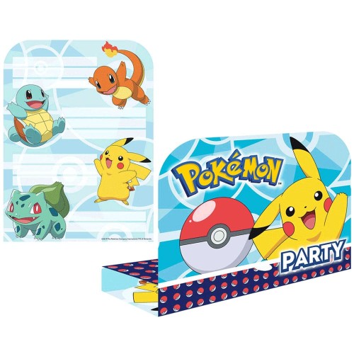 Pokemon Party Invitations With Envelopes Pack Of 8