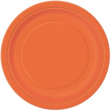Pumpkin Orange 9" Plates (16 Pack)