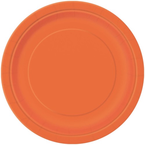 Pumpkin Orange 9" Plates (20 Pack)