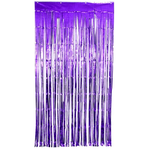 Purple Shimmer Foil Curtain