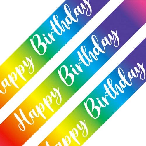 Rainbow Happy Birthday Foil Banner