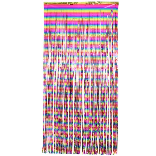 Rainbow Shimmer Foil Curtain