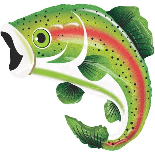 Rainbow Trout Fish 29" Large Foil Balloon