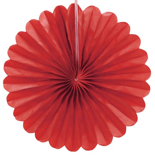 6" Red Decoration Fan (3 Pack)