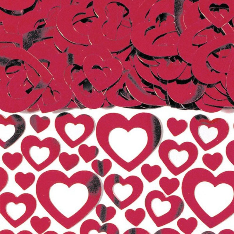 Confetti  Embossed Red  Hearts  Weddings/Parties 