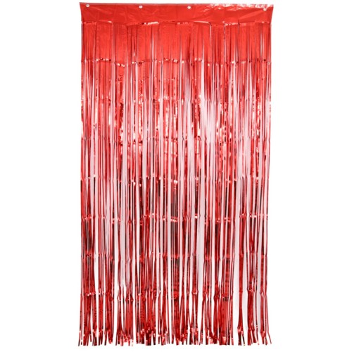 Red Shimmer Foil Curtain