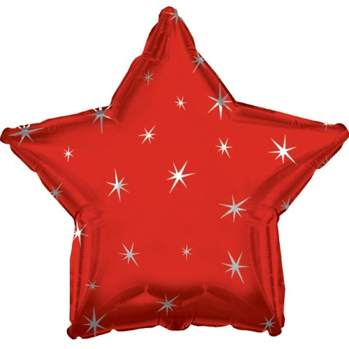 Red Sparkle Foil Balloon 43cm (17")