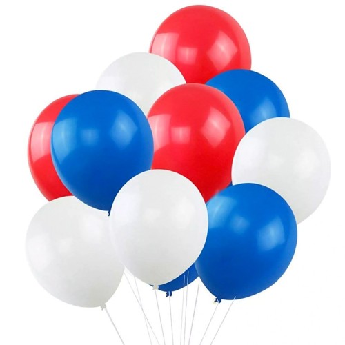 Red, White & Blue 12" Latex Balloons (15 pack)