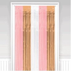 Rose Gold Blush Foil Curtain
