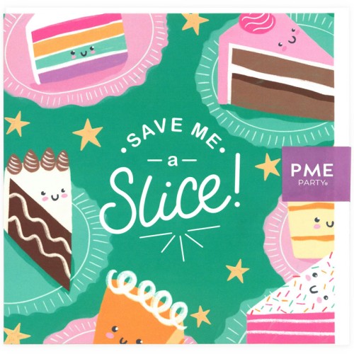 Save Me a Slice Green Greeting Card
