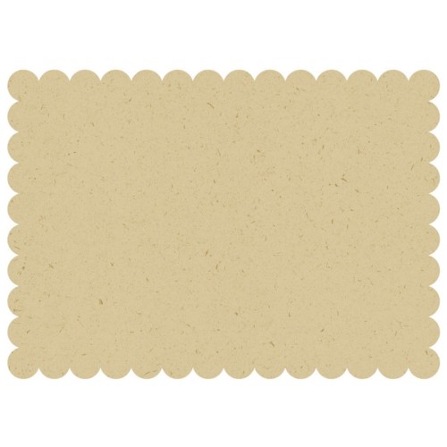 Scalloped Kraft Paper Placemats (8 Pack)