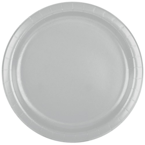 Shimmering Silver 9" Plates (8 Pack)