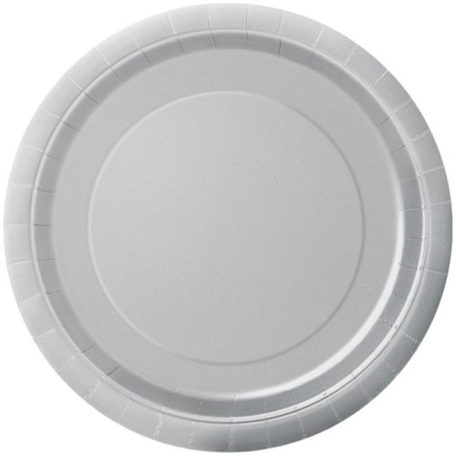 Silver 9" Plates (16 Pack)