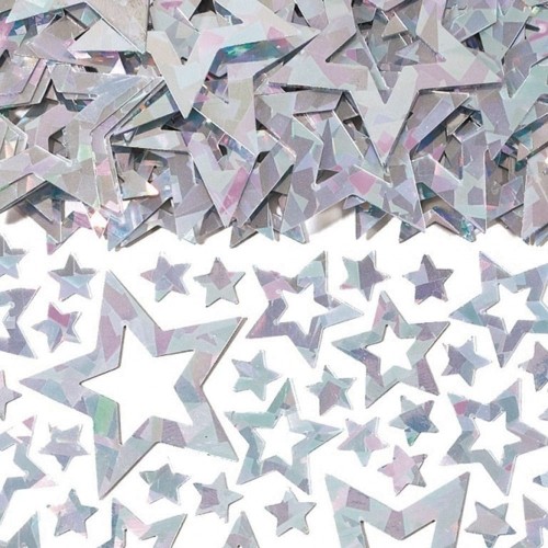 Silver Prismatic Star Foil Confetti