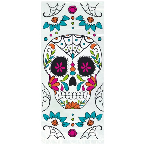 Skull Day of the Dead Cellophane Bags (20 Pack)