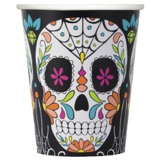 Skull Day of the Dead Cups (8 Pack)