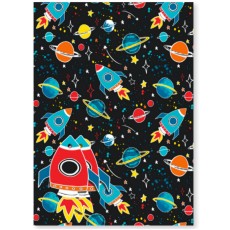 Space Party Gift Wrap Sheets & Tags (2 Pack)