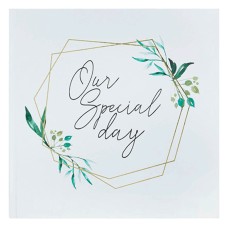Special Day Gold Geometric Wedding Guest Book