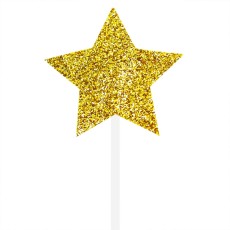 Glitter Star Cupcake Toppers (12 Pack)