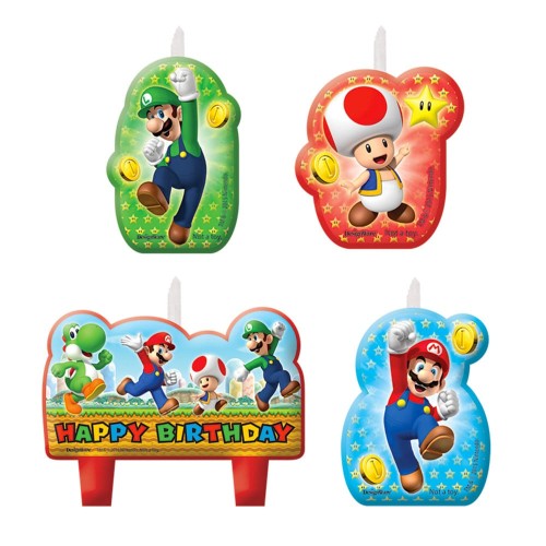 Super Mario Candles (4 Pack)