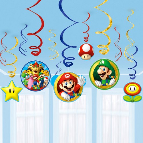 Super Mario Dizzy Danglers (12 Pack)