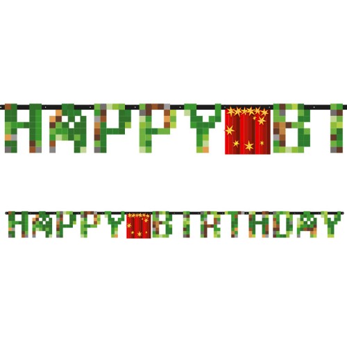 TNT (Minecraft Themed) Letter Birthday Banner