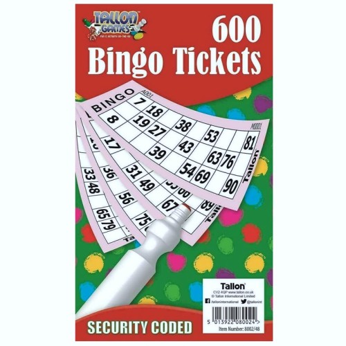 Bingo Tickets (x600 Tickets)