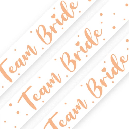 Team Bride Rose Gold 9ft Metallic Foil Banner