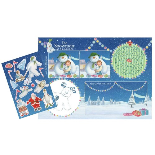 The Snowman Activity Placemats with Stickers (6 Pack)